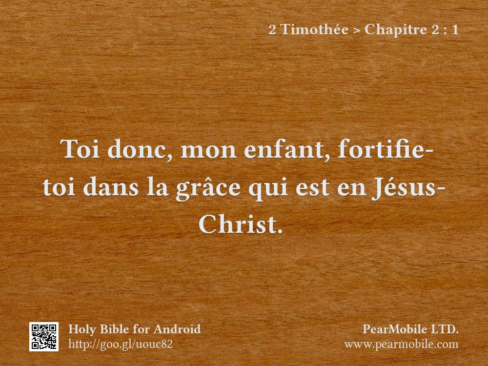 2 Timothée, Chapitre 2:1